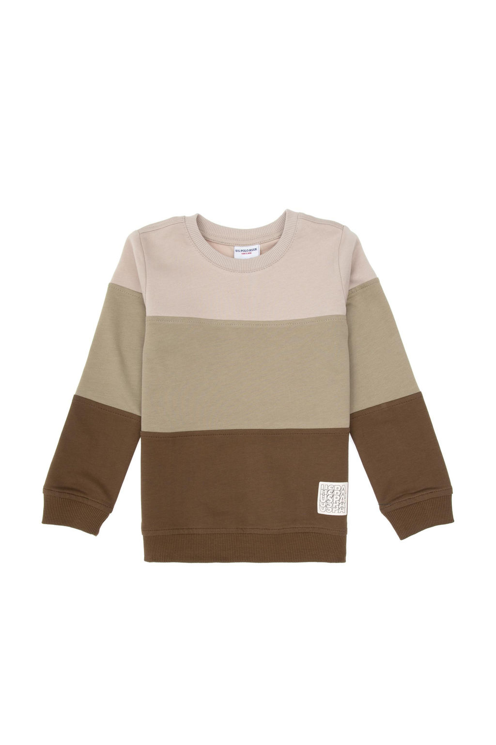 Erkek _ocuk Haki Basic Bisiklet Yaka Sweatshirt - U.s. polo assn фото 2