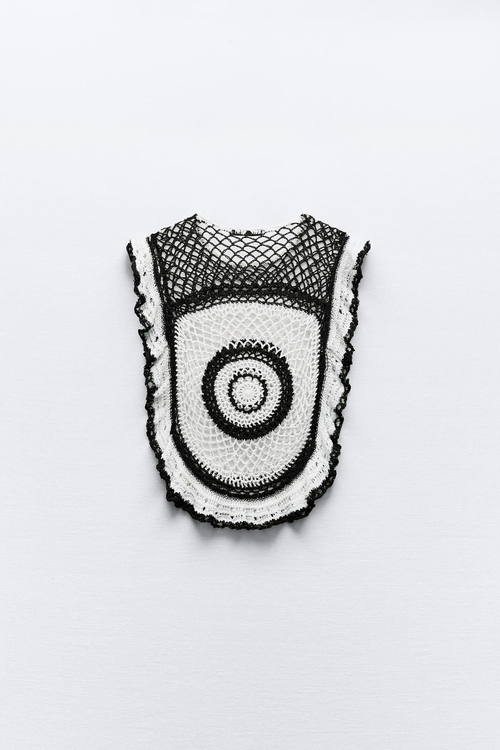 RUFFLED CROCHET TOP - Zara фото 7