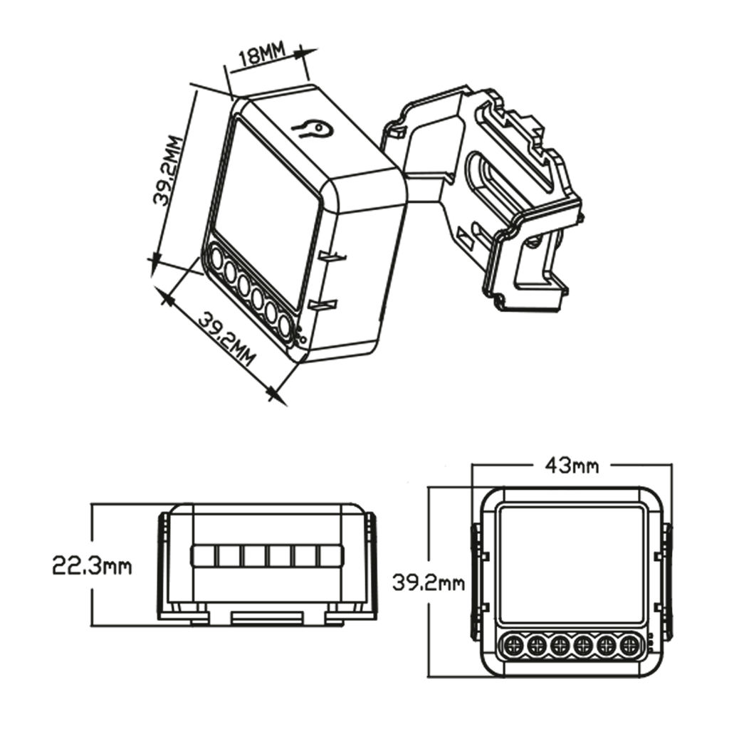UCH-A301 2C/WF WHITE Умное реле Wi-Fi. 2 канала. 100-240В. 2*10А. 2*2200Вт. 2*250Вт для светодиодов. Встраиваемое. Голосовое управление+приложение UnielSmart. TM Uniel