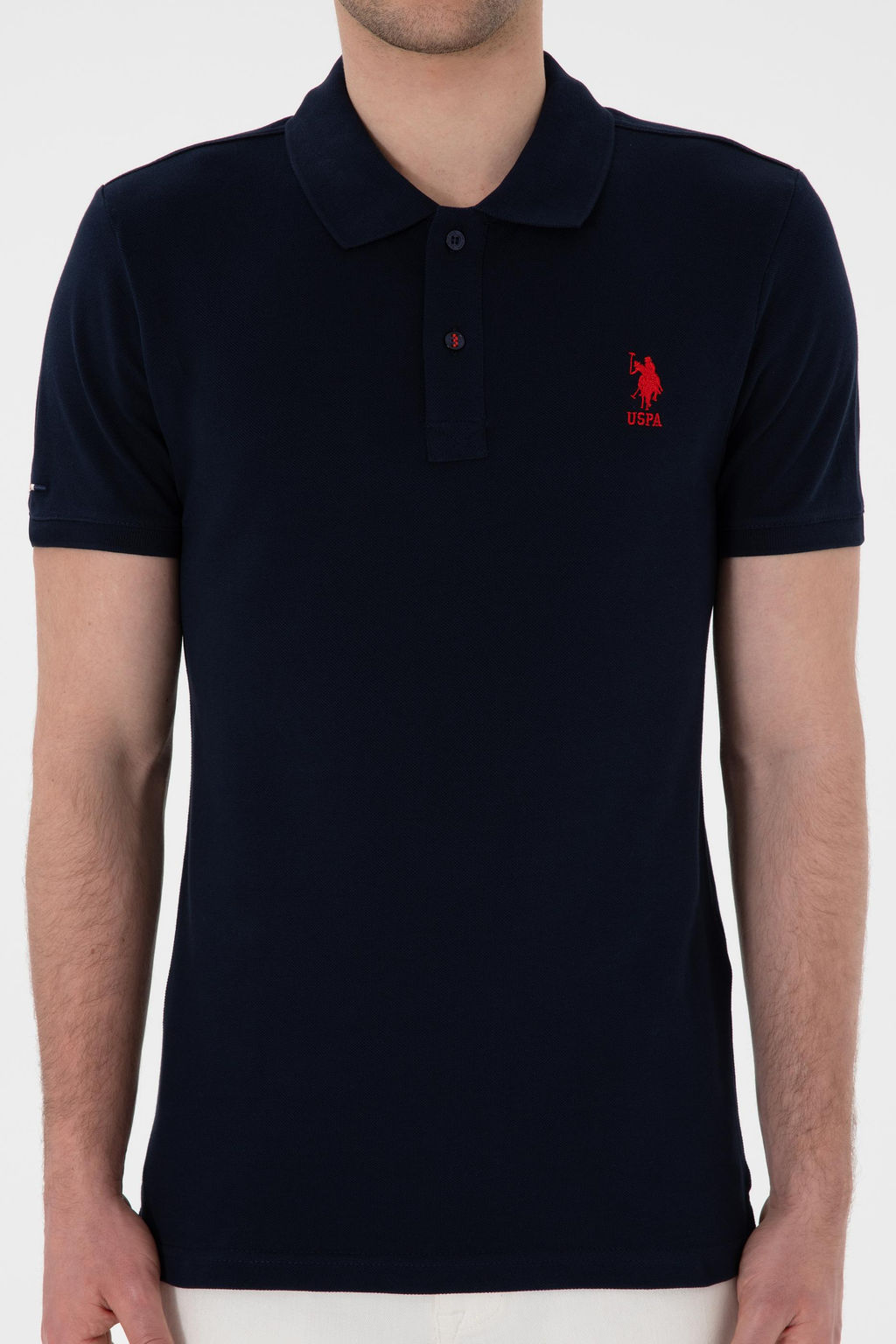 Erkek Slim Fit Polo Yaka Koyu Lacivert Basic Ti__rt Sepette S_rpriz _ndirim - U.s. polo assn фото 13
