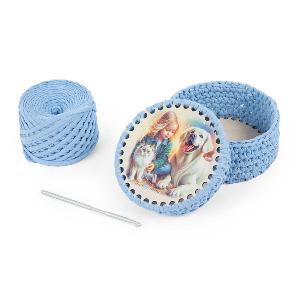 Заготовка для декорирования Love2art ДВ-02 Набор донышек для вязания Матовый фанера d 15 см х 0.4 см 2 шт 08 Снегирь