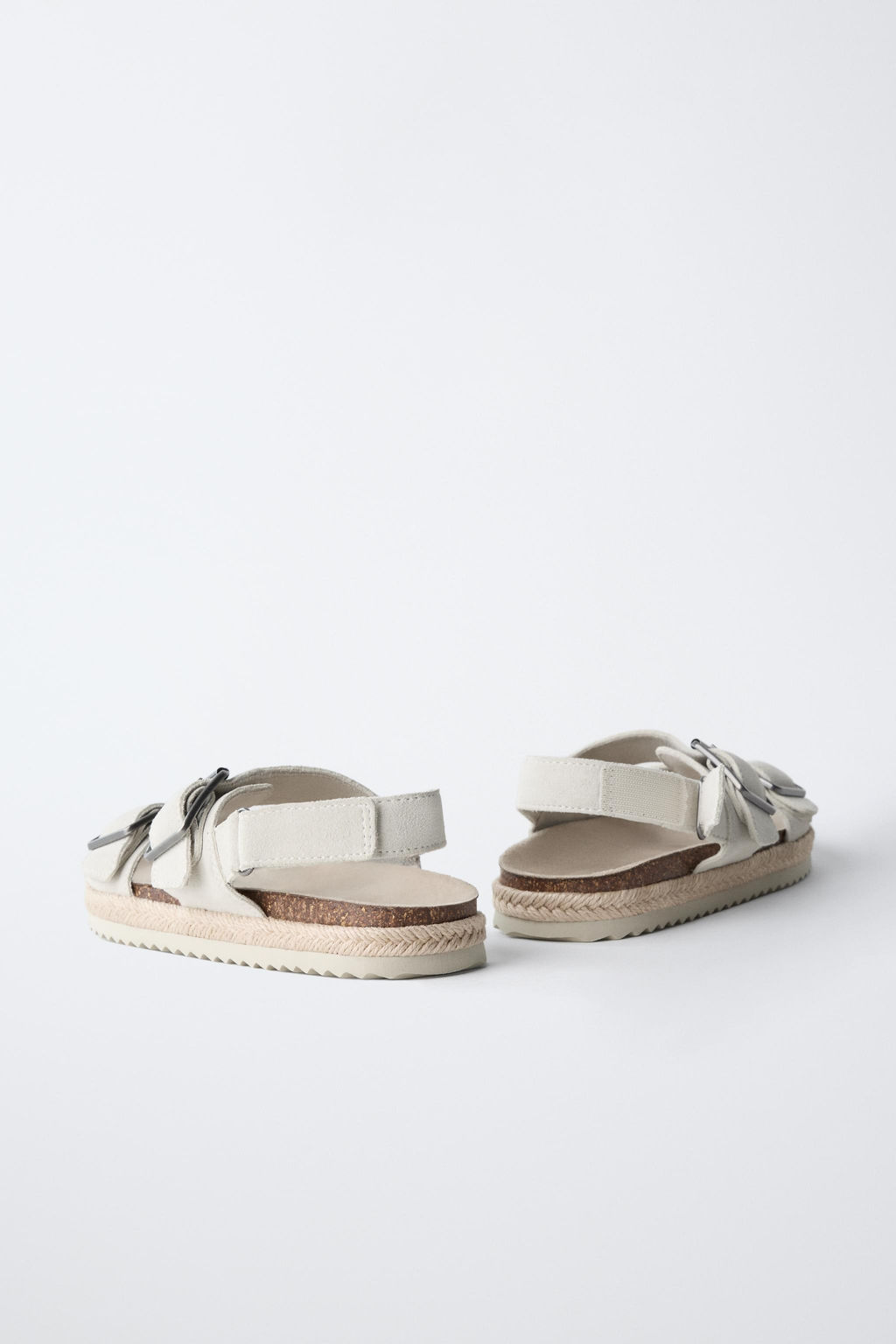 SANDALIA HEBILLAS PIEL / Blanco Crudo - Zara фото 5