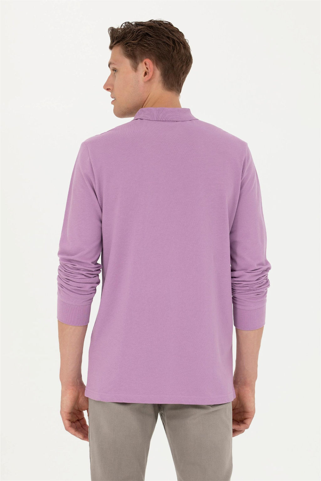 Мужской сиреневый базовый свитшот - U.s. polo assn фото 12