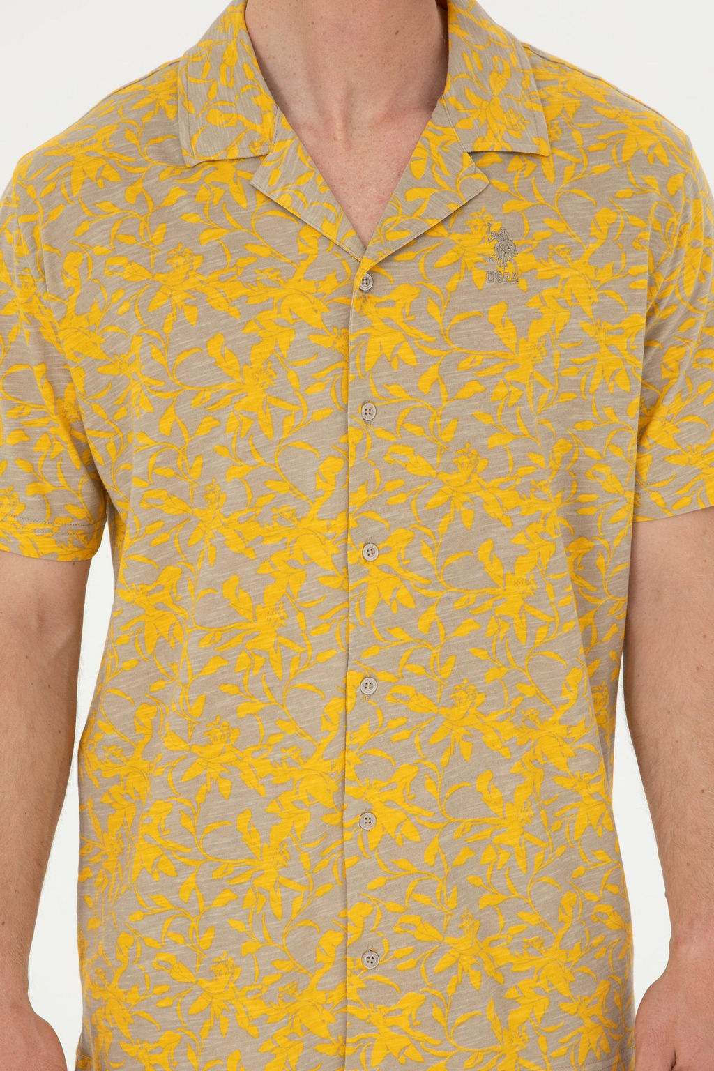 U. S. Polo Assn / Мужская футболка светло-хаки - U.s. polo assn фото 6