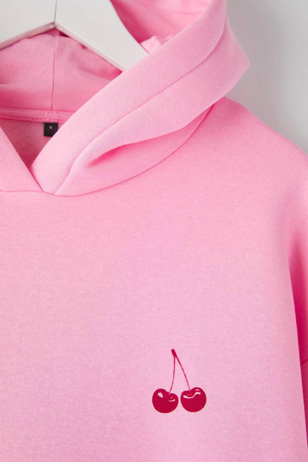 Ac?k Pembe S?rt ve On Bask?l? Kapusonlu Oversize/Genis Kal?p Orme Sweatshirt TWOAW26SW00042 - Trendyolmilla фото 7