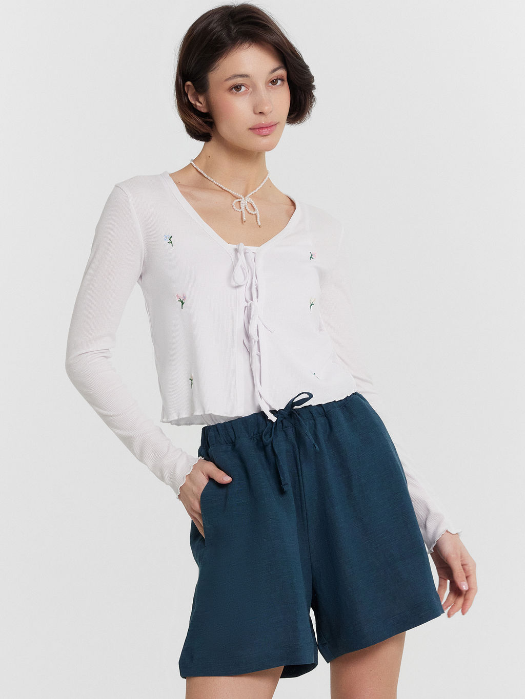 Шорты женские зеленые