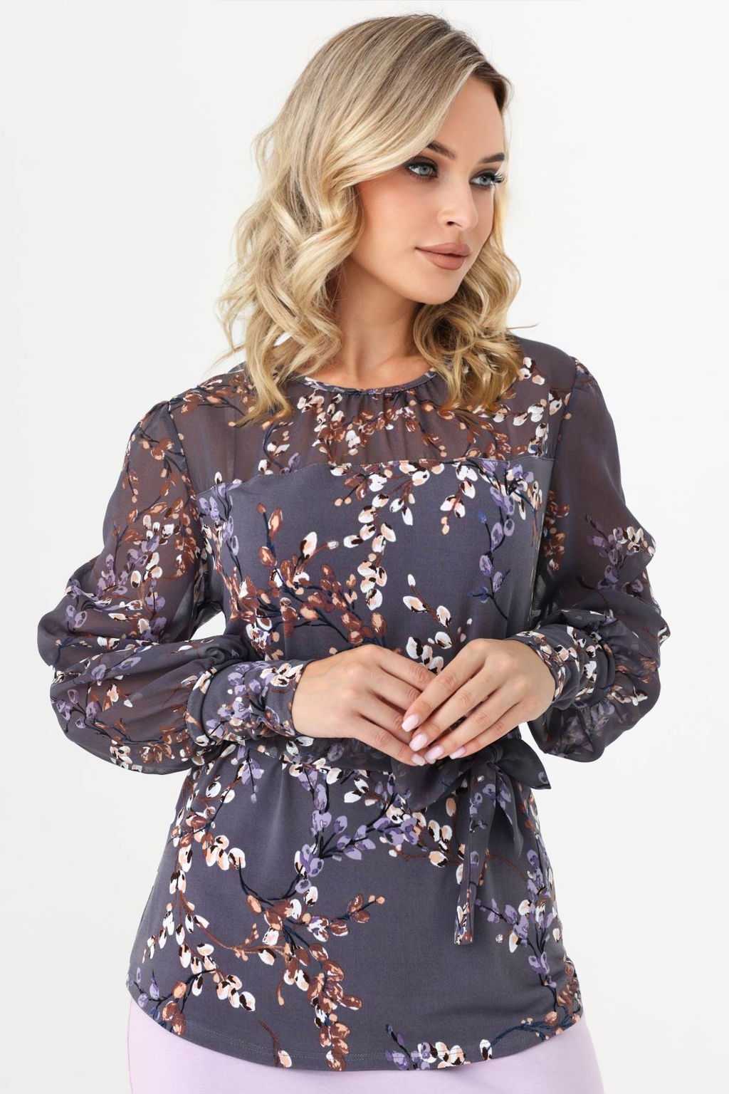 Блузка женская 4021/11/Серый - Rise фото 2