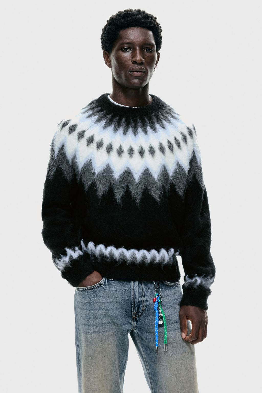 Jersey en punto jacquard Loose Fit - H&m фото 5