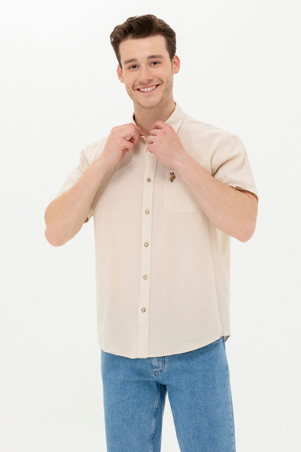 Мужская рубашка с коротким рукавом Stone Неожиданная скидка в корзине - U.s. polo assn фото 10