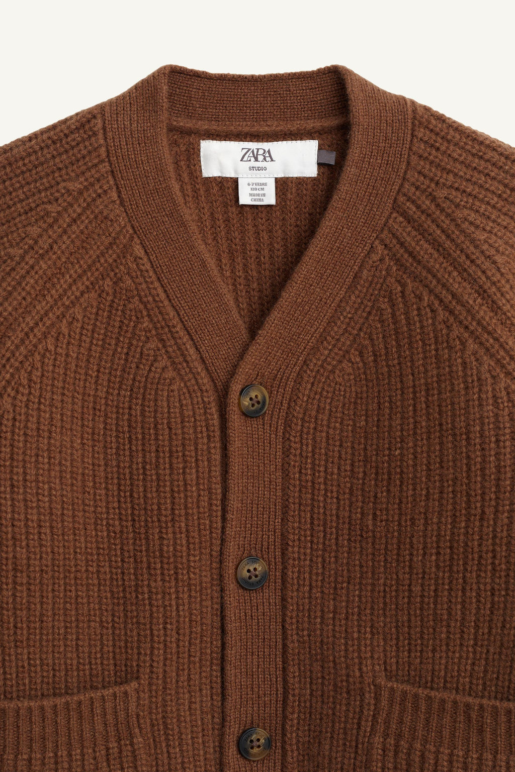 LIMITED EDITION 100% WOOL CARDIGAN WITH ELBOW PATCHES - Zara фото 6