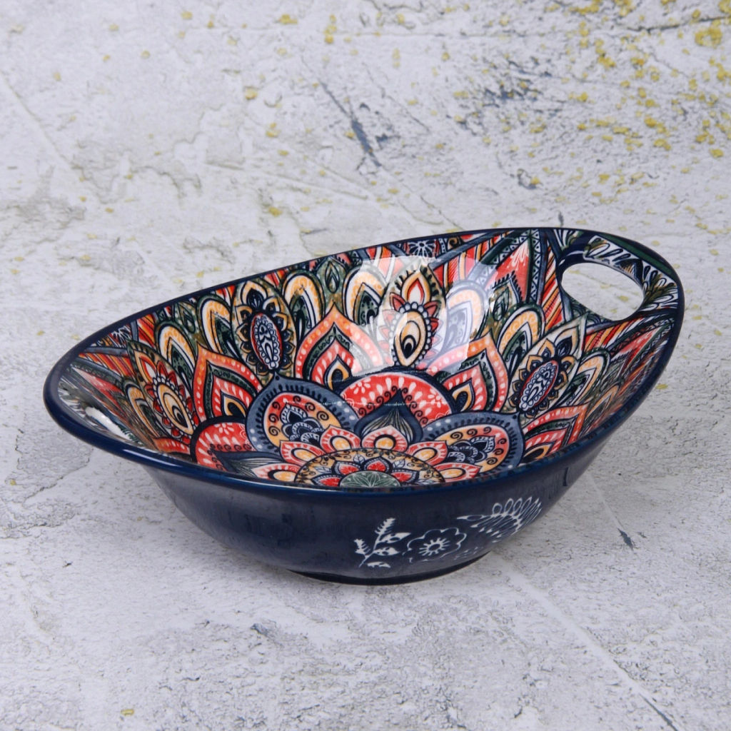 Форма керамическая для запекания "Марракеш" синяя 23*15,5*6,5см