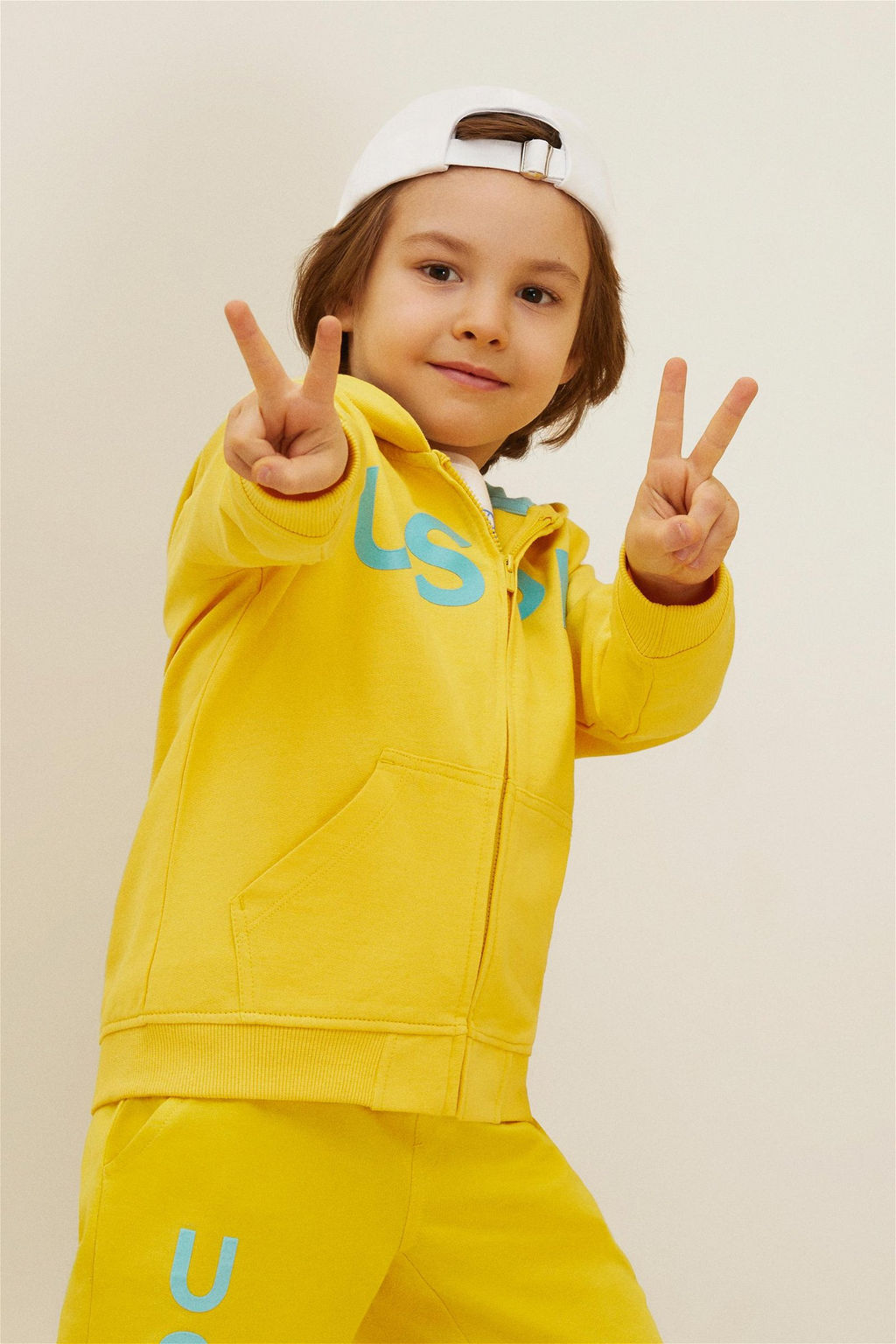 Желтая базовая толстовка для мальчика - U.s. polo assn фото 5