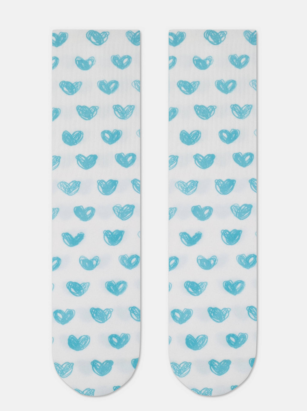 Цена за 2 пары. Носки Классические CONTE Удлиненные носки с хлопком белый-бирюза - Conte elegant фото 3