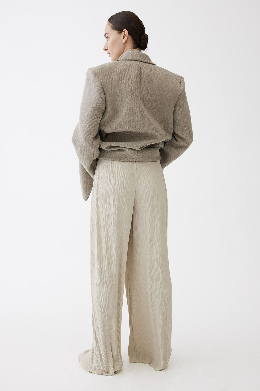 MAMA Pantalon de punto con efecto arrugado - H&m фото 3