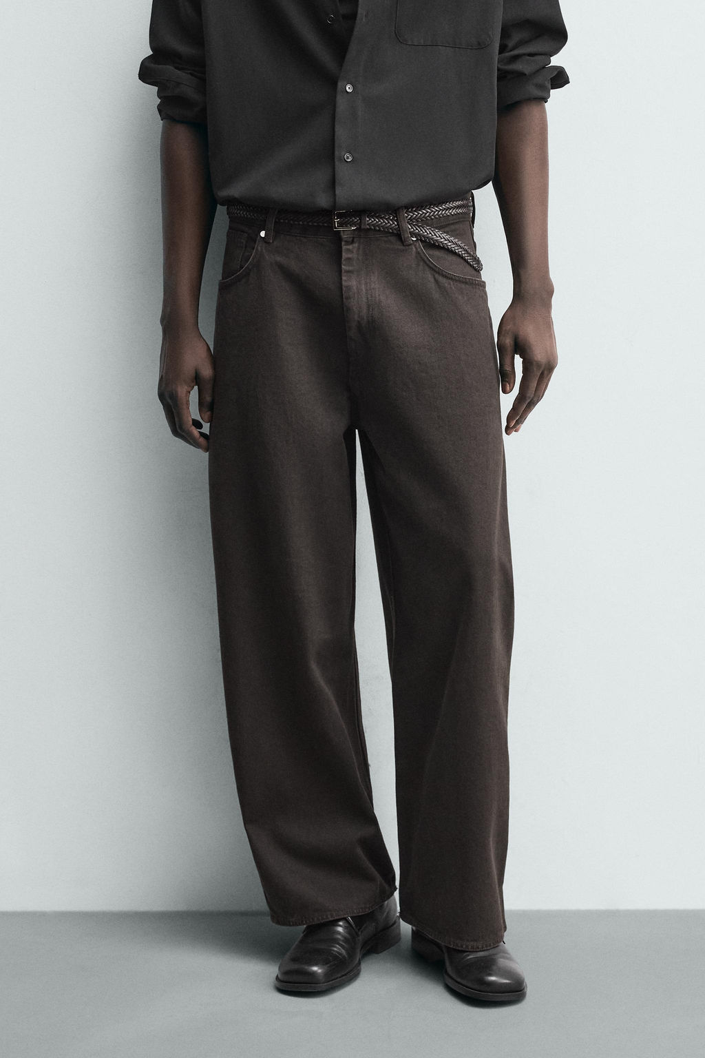JEANS WIDE FIT / Marr?n - Zara фото 11