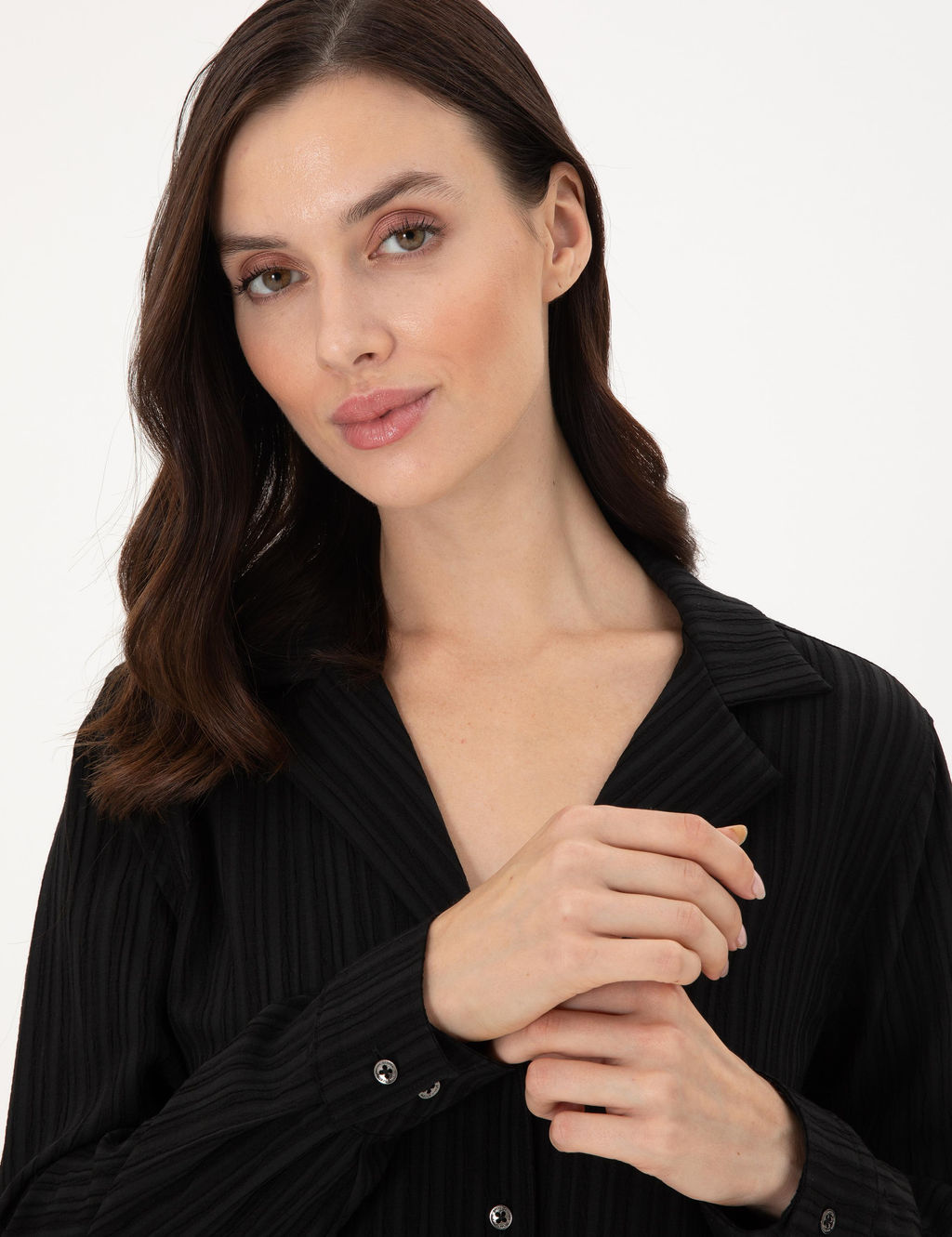 Siyah Regular Fit Uzun Kollu G_mlek - Pierre cardin фото 2