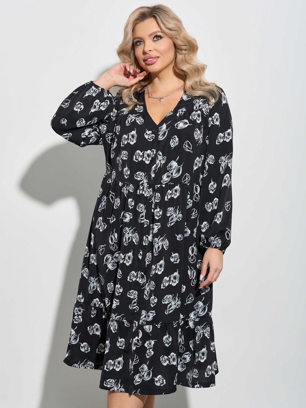 Платье 0296-1п чёрный - Dora фото 8