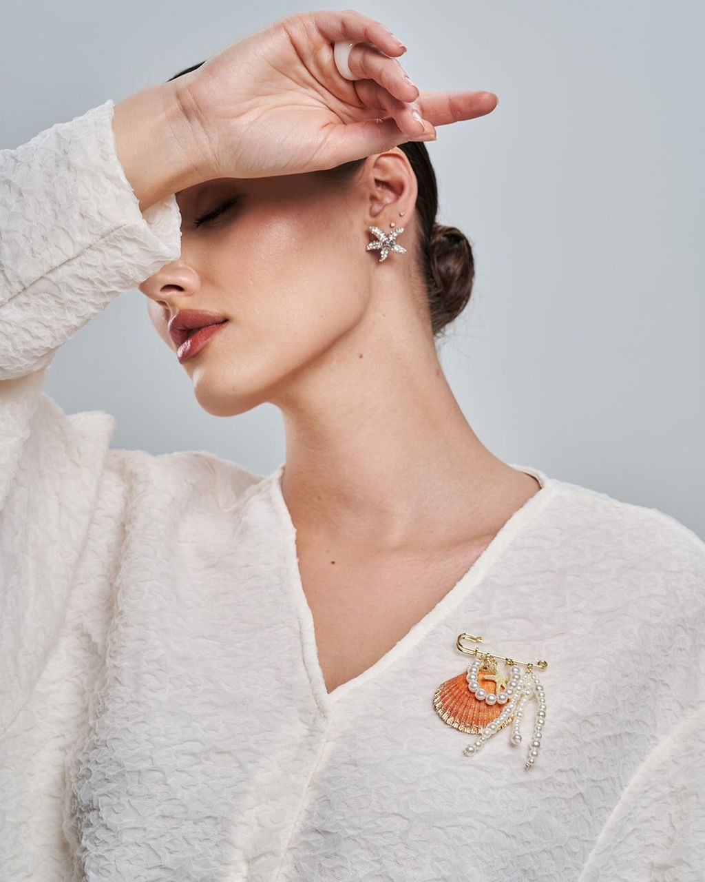 Брошь из натуральной ракушки - Sahar art lab фото 2