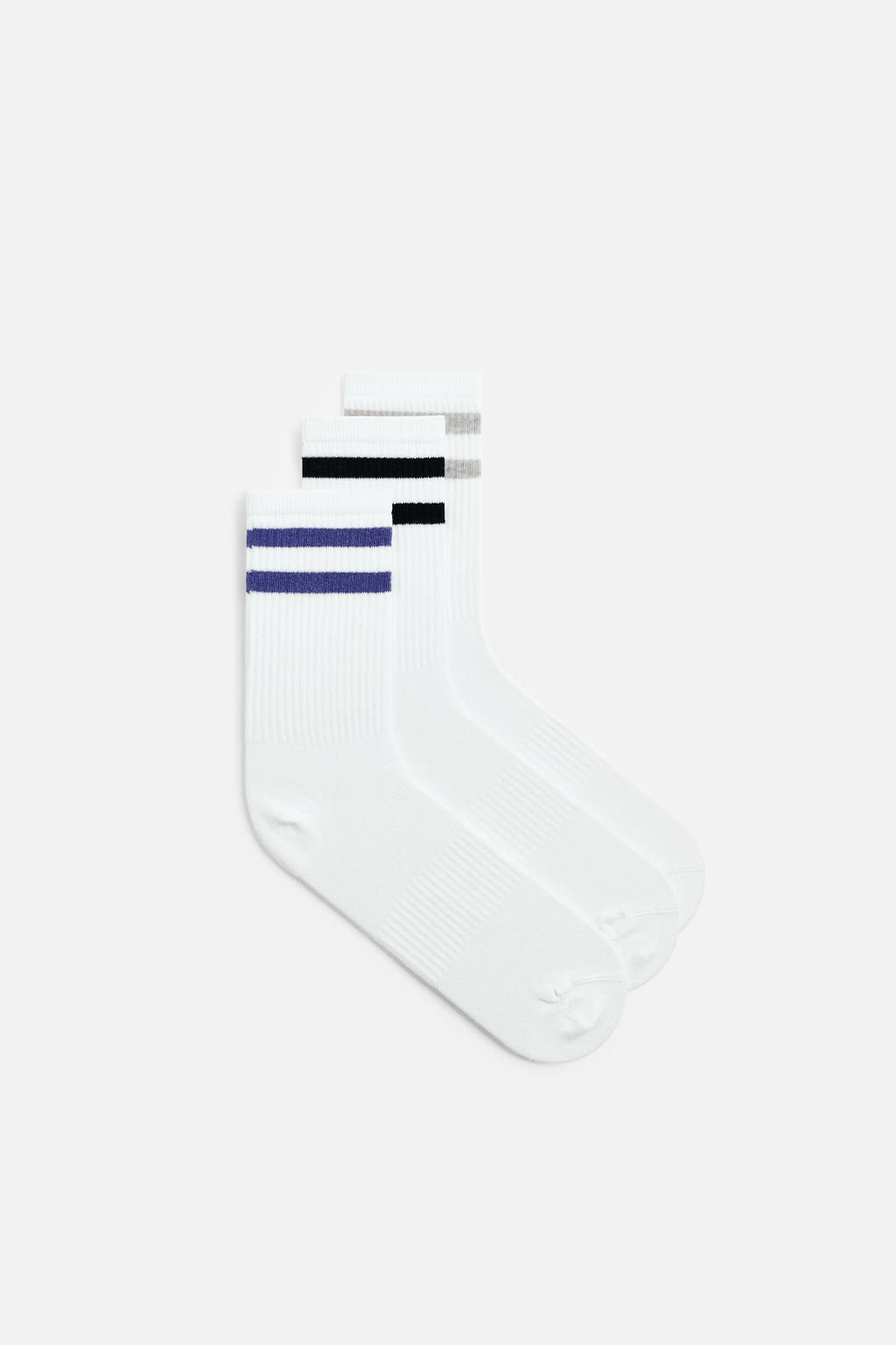PACK OF 3 STRIPED SOCKS - Zara фото 2