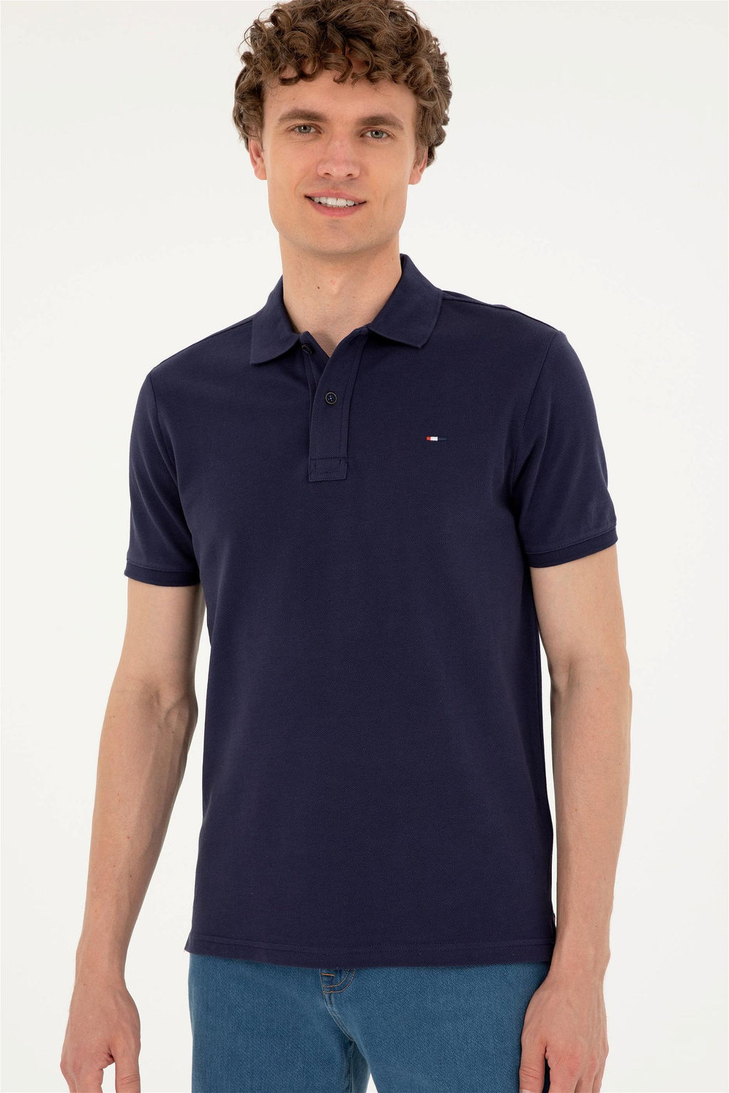 U. S. Polo Assn / Мужская темно-синяя базовая футболка - U.s. polo assn фото 3