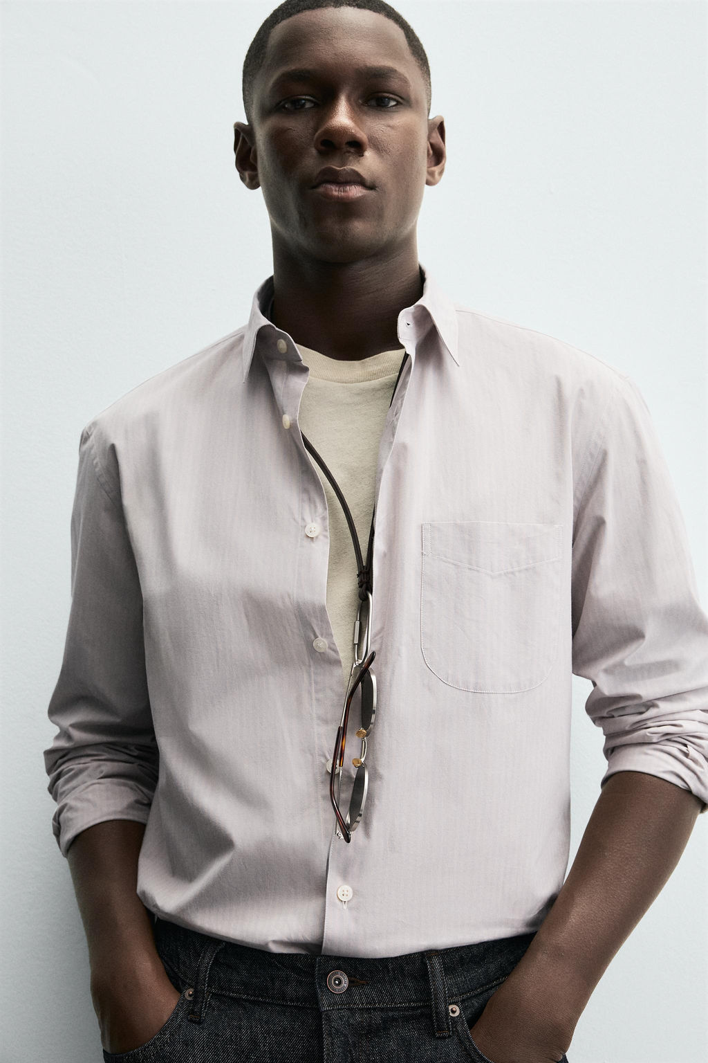 STRIPED JACQUARD SHIRT - Zara фото 5