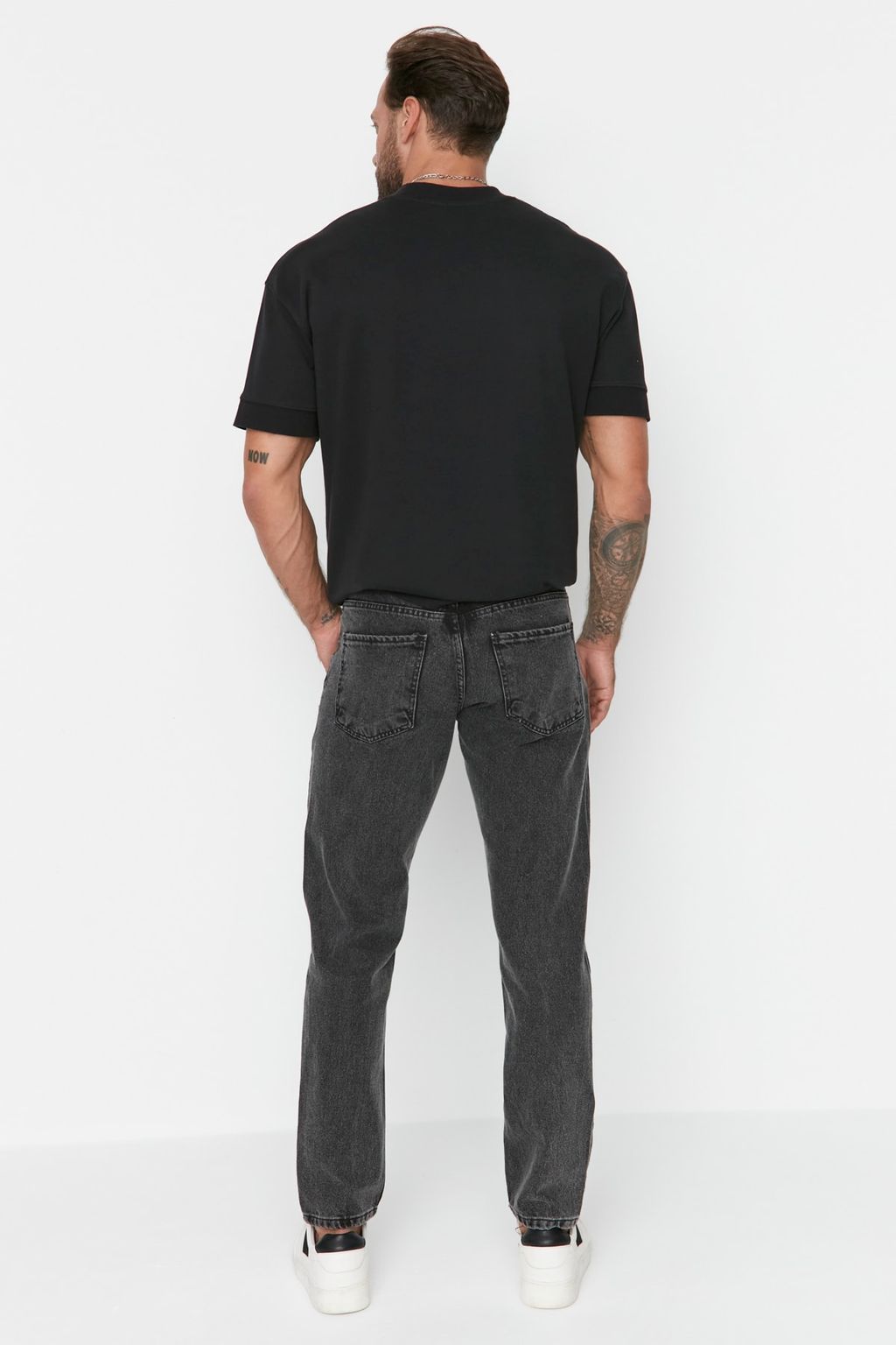 TRENDYOL MAN Antrasit %100 Pamuk Straight Fit Jeans TMNAW23JE00105 - Trendyolmilla фото 3