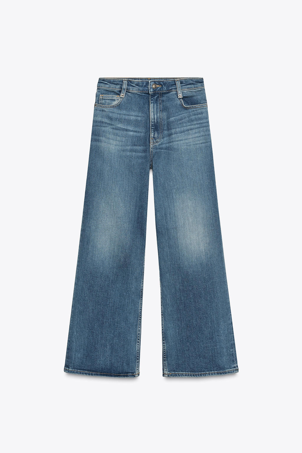 JEANS ZW COLLECTION WIDE LEG HIGH-WAIST - Zara фото 8
