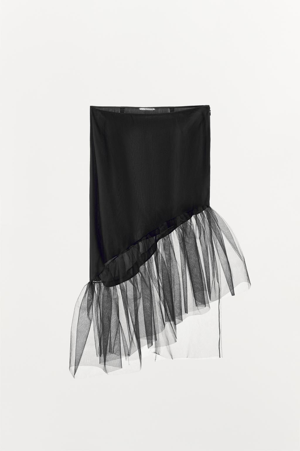 ASYMMETRIC TULLE SKIRT - Zara фото 6