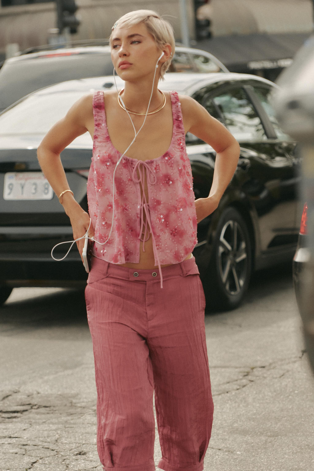 PANTAL?N CAPRI FLUIDO / Rosado oscuro - Zara фото 2