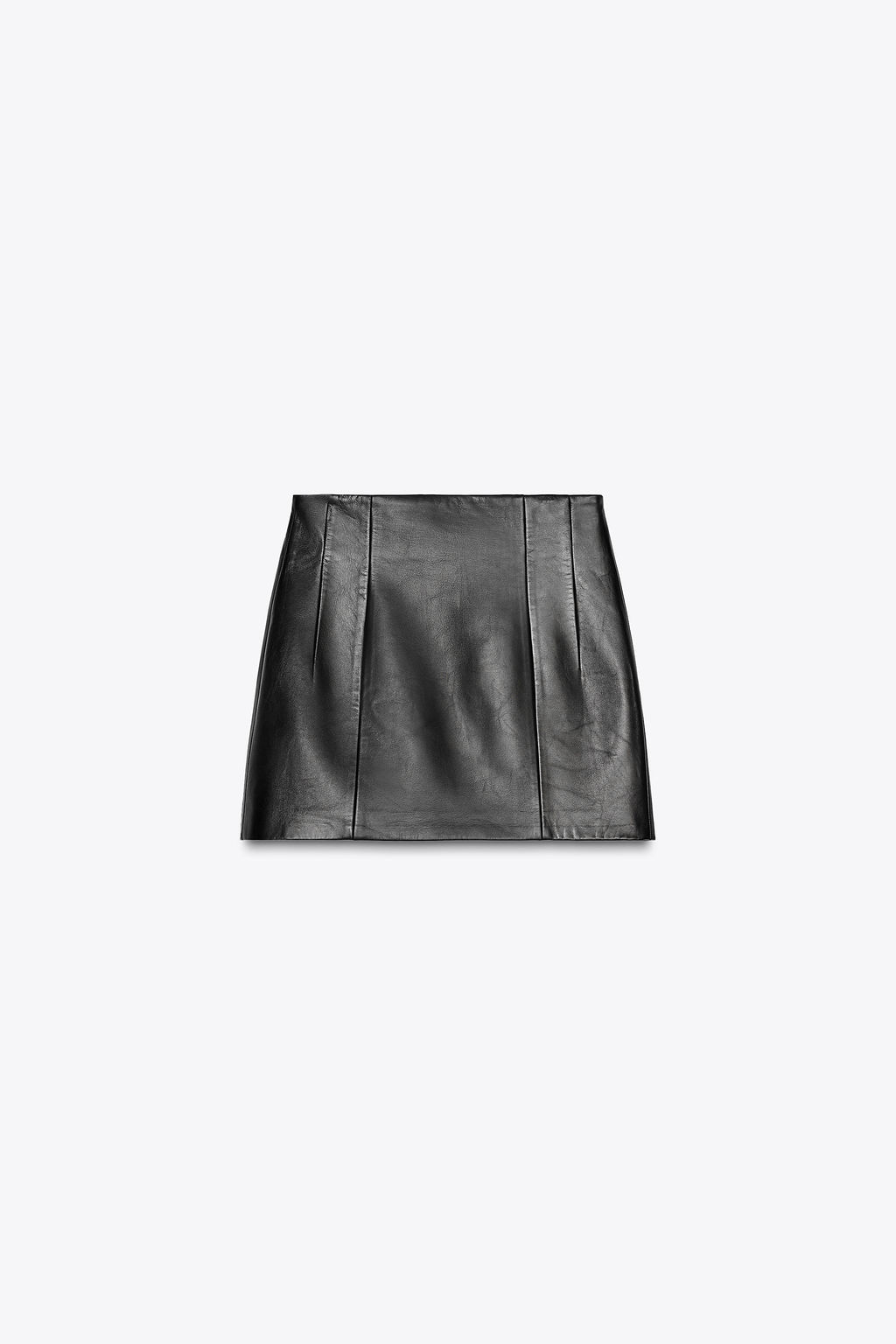 ZW COLLECTION LIMITED EDITION 100% LEATHER SHORT SKIRT - Zara фото 12