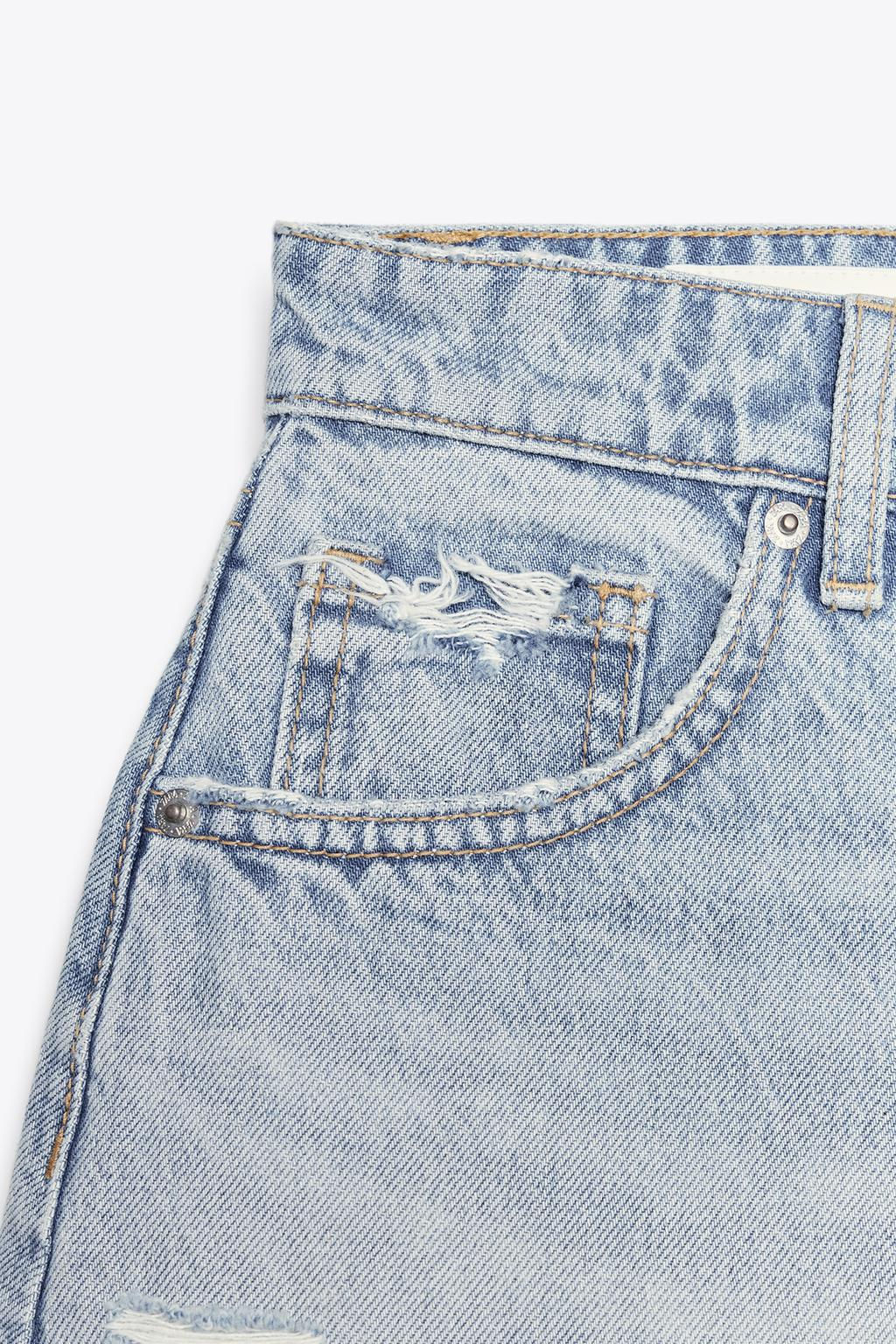 HIGH-WAIST CURVED DENIM SHORTS - Zara фото 21