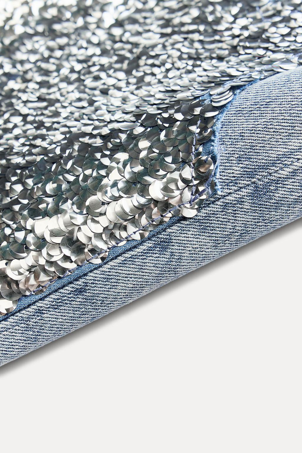 ZW COLLECTION SEQUINNED JEANS - Zara фото 6