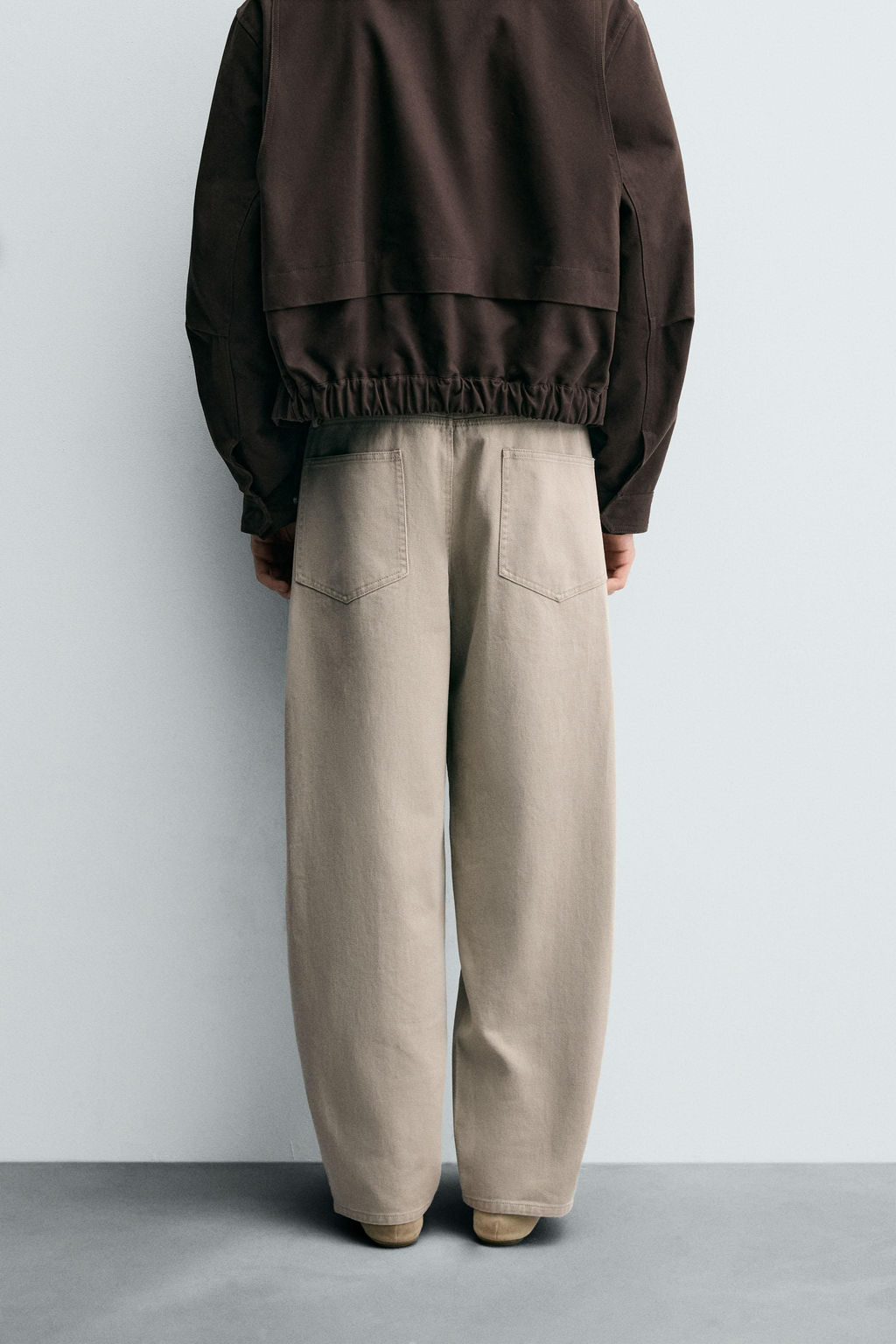 BELTED WIDE-LEG BALLOON FIT TROUSERS - Zara фото 3