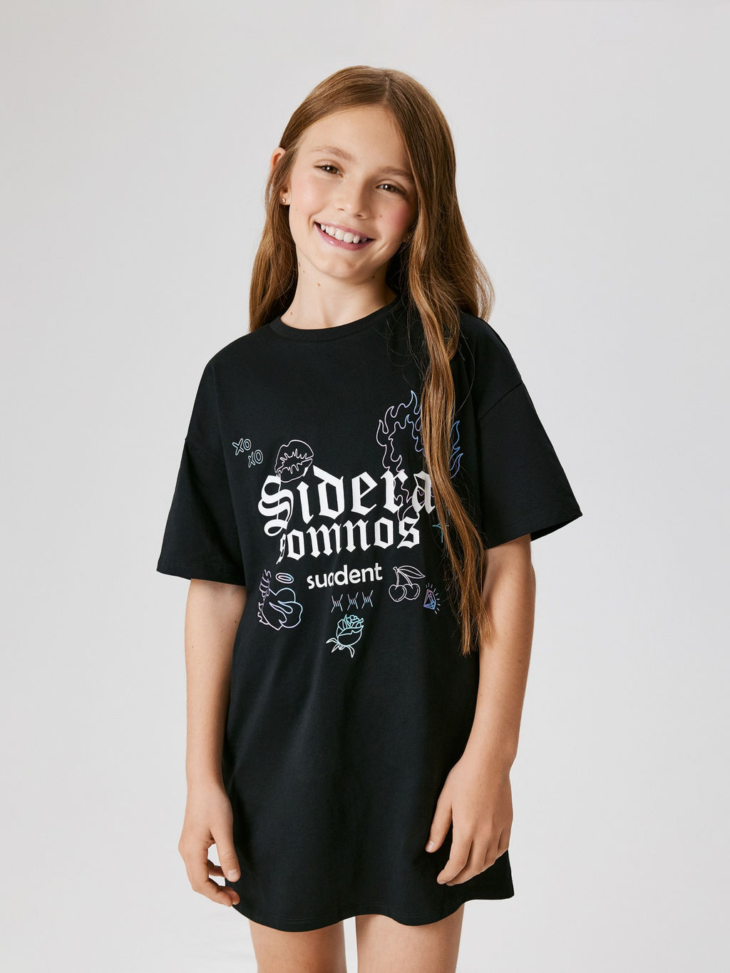 ACOOLA / Ночная сорочка детская для девочек Satti25 черный  фото 2