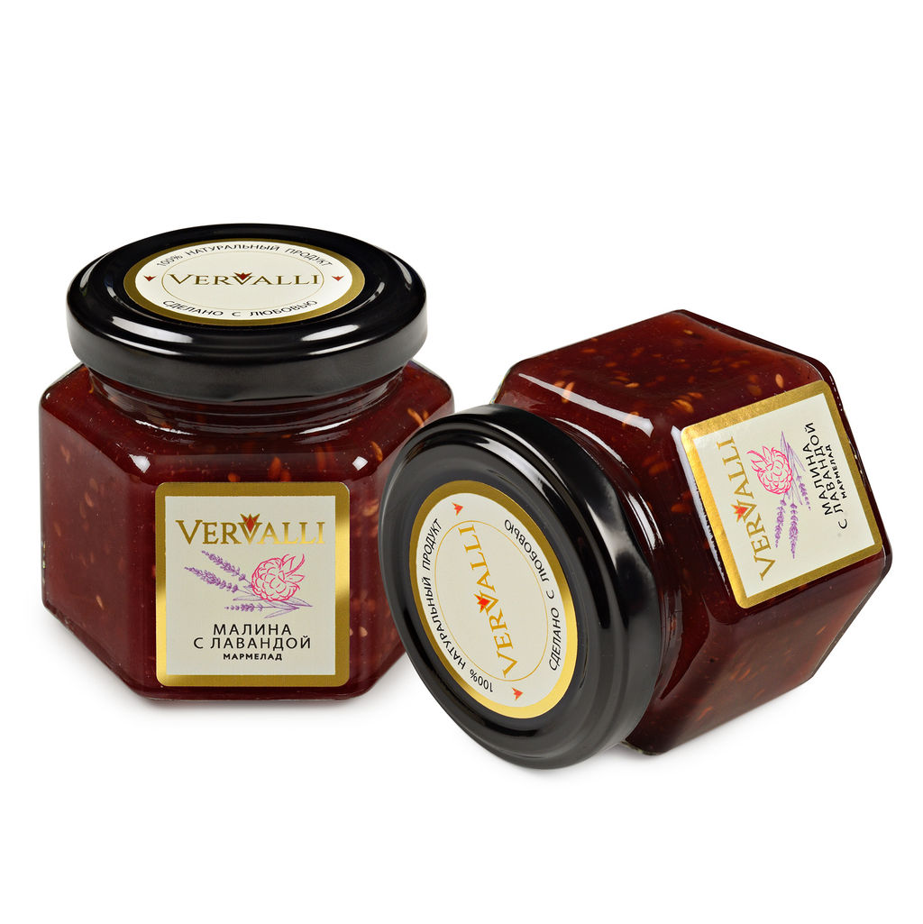Мармелад Малина с лавандой ТМ VERVALLI в банке 120 гр - Chokodelika фото 2