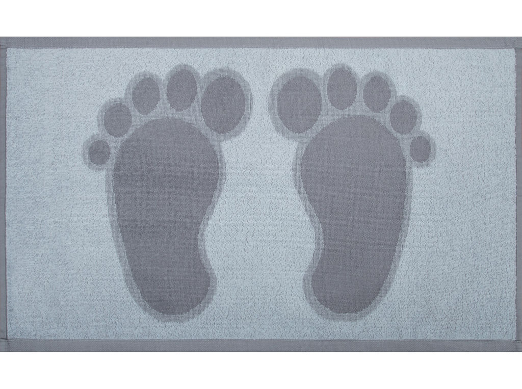 Полотенце махровое 6с104.411ж1 Коврик-ножки(серебряный1) 67х40см