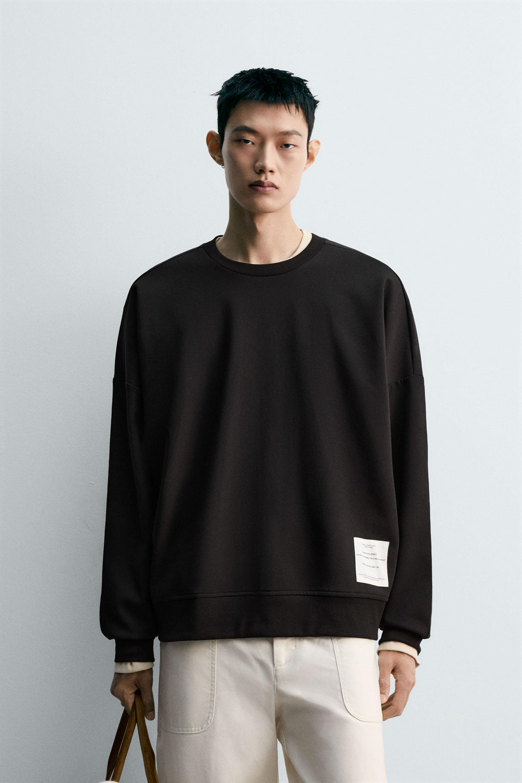 SUDADERA CROPPED FIT INTERLOCK / Verdoso - Zara фото 9