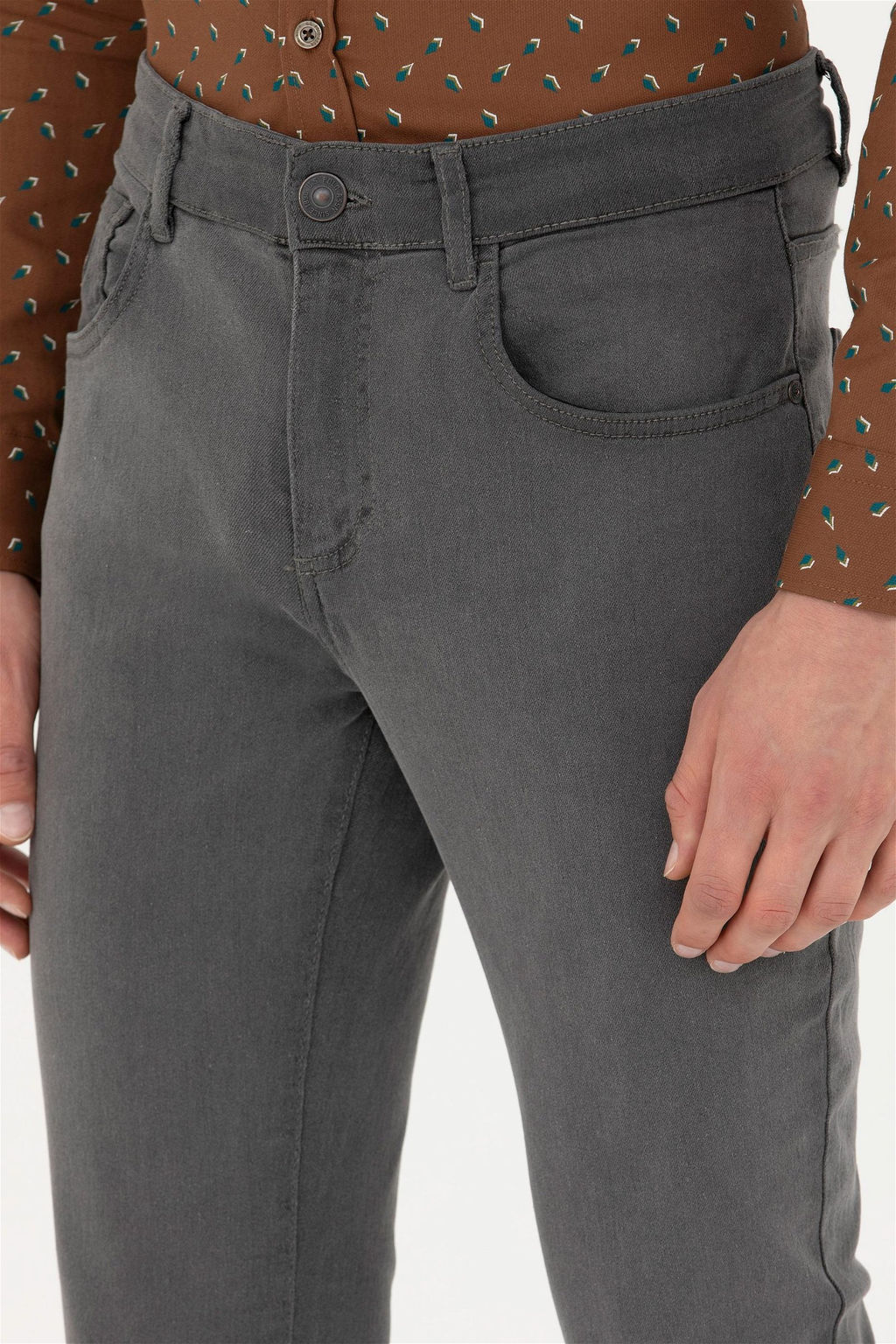 Мужские серые джинсовые брюки - U.s. polo assn фото 5