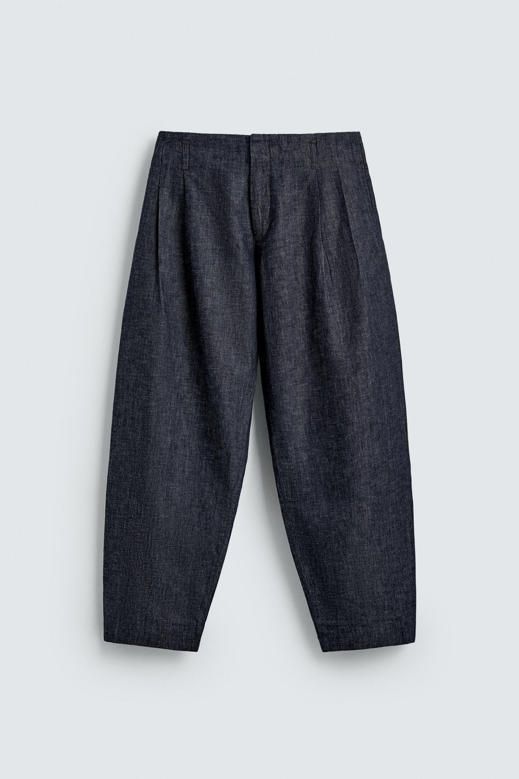PANTAL?N BALLOON FIT PLIEGUES / Azul / ?ndigo - Zara фото 7