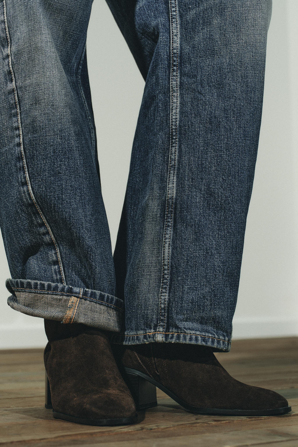 SPLIT SUEDE BLOCK HEEL ANKLE BOOTS - Zara фото 7