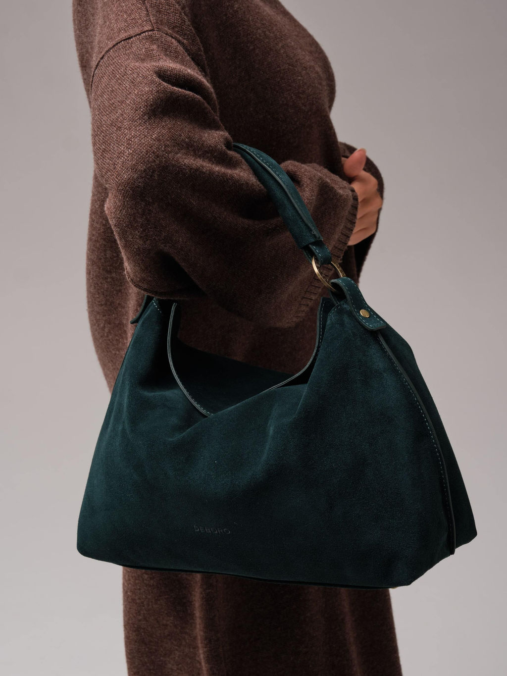 Замшевая сумка на плечо Deboro 30900 форест