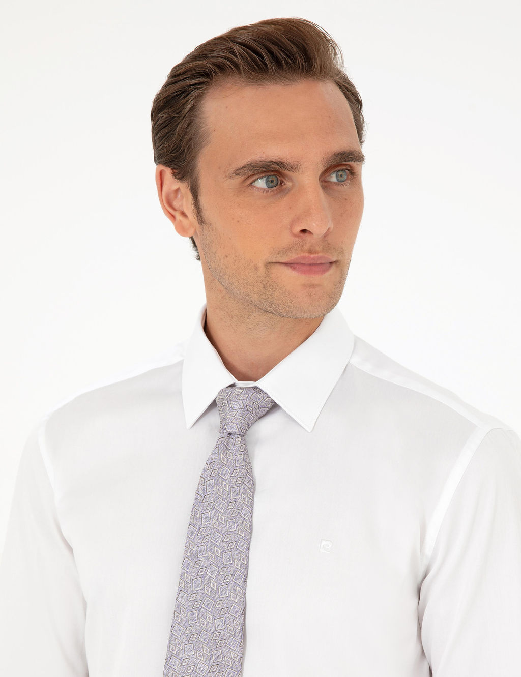 Beyaz Slim Fit Uzun Kollu Basic G_mlek