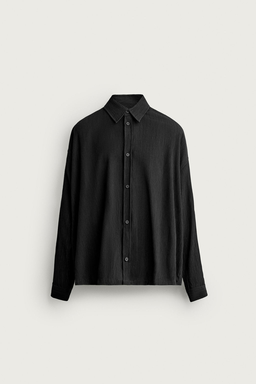 SOBRECAMISA RELAXED FIT RELIEVE / Negro - Zara фото 6