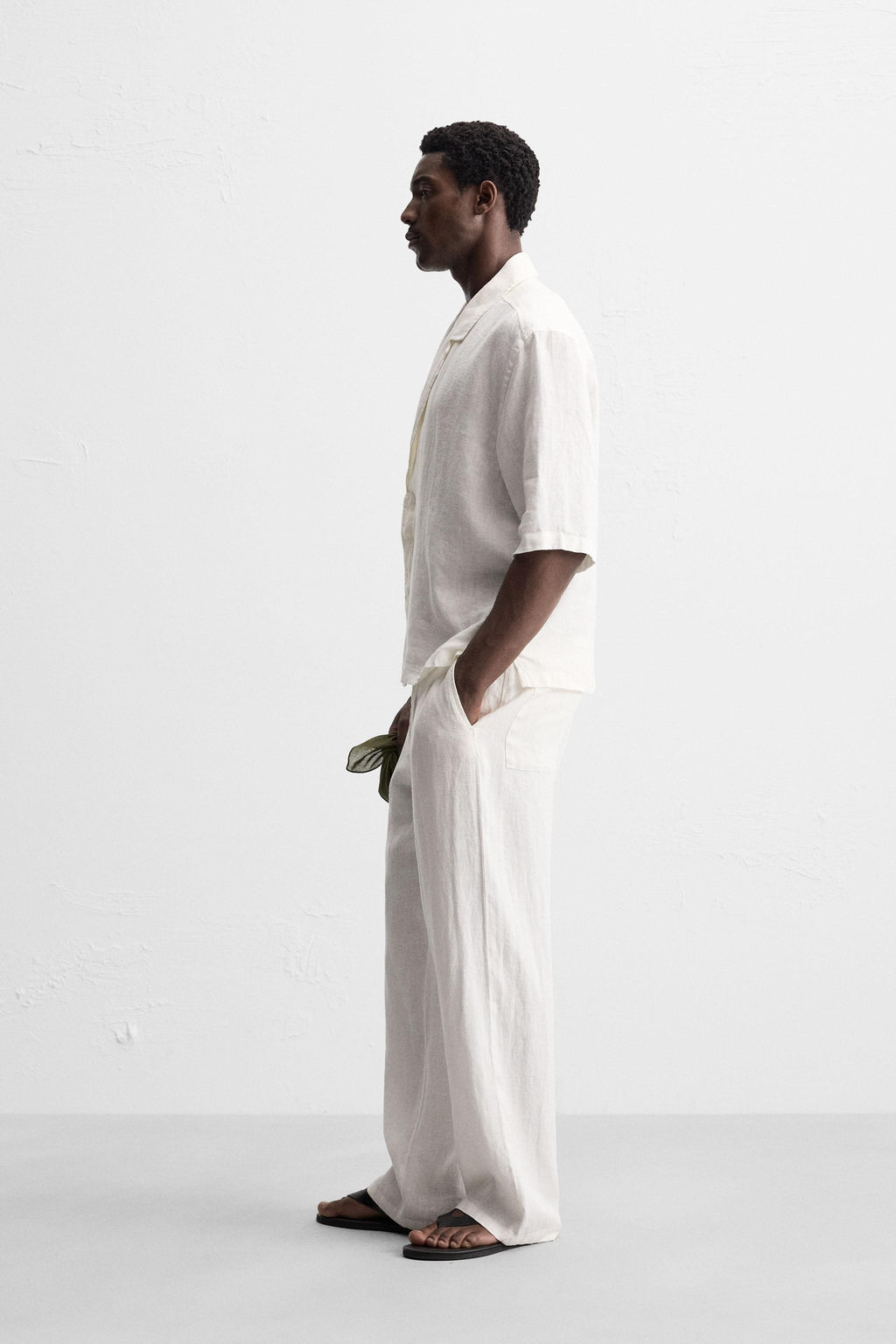 RELAXED FIT 100% LINEN TROUSERS - Zara фото 4