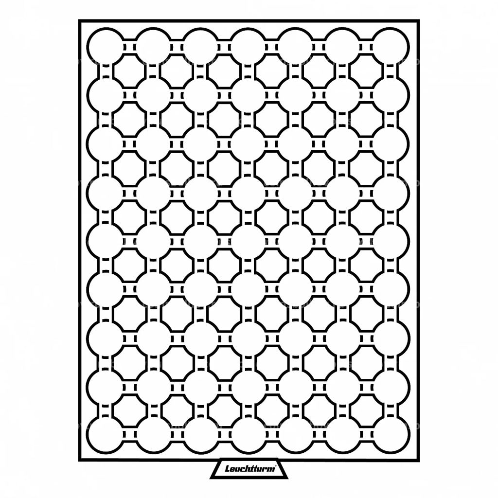 Кассета на 63 ячейки для хранения и презентации монет в капсулах диаметром до 19 мм MB LEUCHTTURM 306702