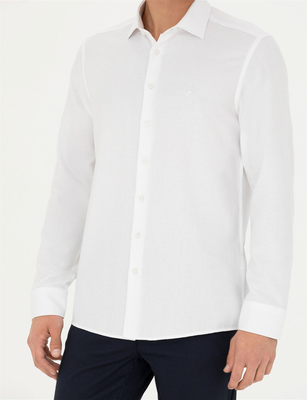 Beyaz Slim Fit Uzun Kollu G_mlek - Pierre cardin фото 6