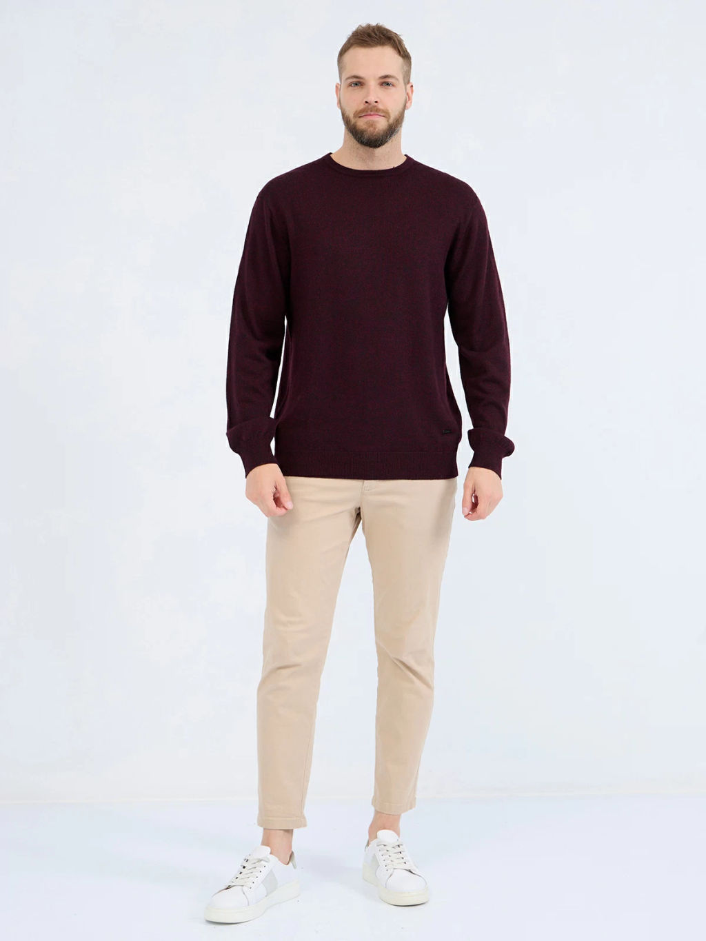 Джемпер мужской GREG G121-DA491 бордо/черный  фото 14