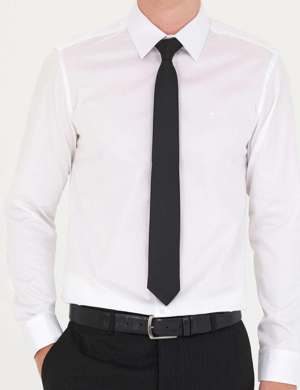 Beyaz Slim Fit Uzun Kollu Basic G_mlek - Pierre cardin фото 13