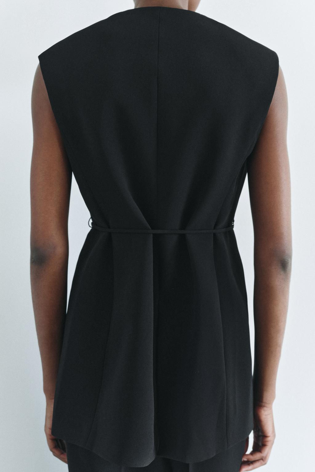 ZW COLLECTION WAISTCOAT WITH BELT AND VENTS - Zara фото 7