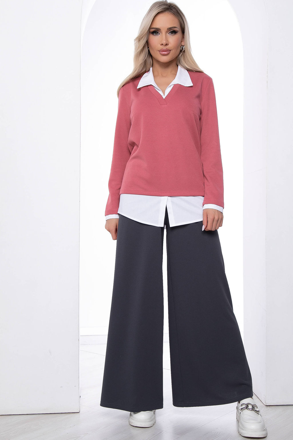 Джемпер На высоте (коралл) Б8866 - Lt collection фото 3